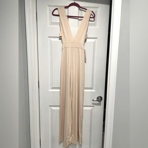 Oh Polly Deep V Wide Leg Jumpsuit